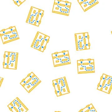 Store movement map vector seamless pattern Stock Illustration