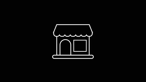 Store otline icon animation. Stock Footage 224628249