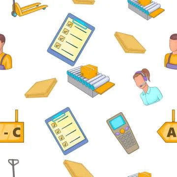 Store pattern, cartoon style Stock Illustration