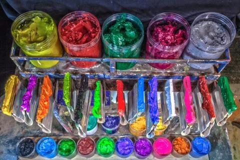 Store of plastisol ink Stock-Fotos