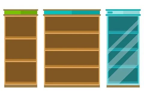 Store rack icon flat vector. Cafe building Ilustración de archivo
