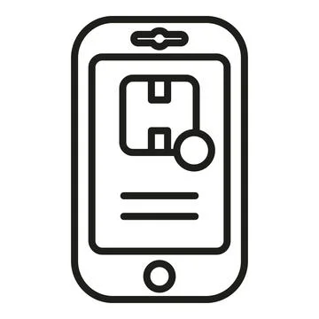 Store return box icon outline vector. Parcel product Stock Illustration