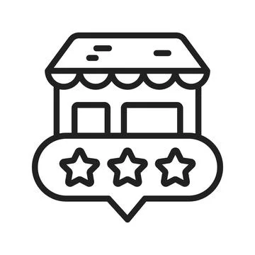 Store Reviewicon image. Illustrazione stock