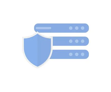 Store safe server concept. Server protection. Big data flow processing data. Illustrazione stock