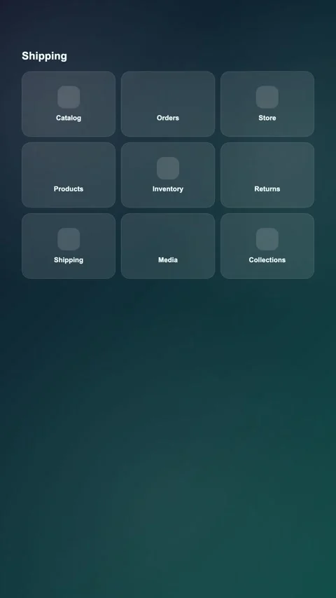 Store Settings Workspace Modern Gradient SaaS Interface Vertical Animation Stock Footage 345154841