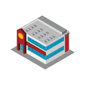 Store shop building Ilustración de archivo