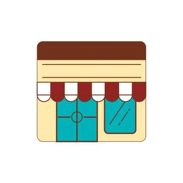 Store shop building Ilustración de archivo