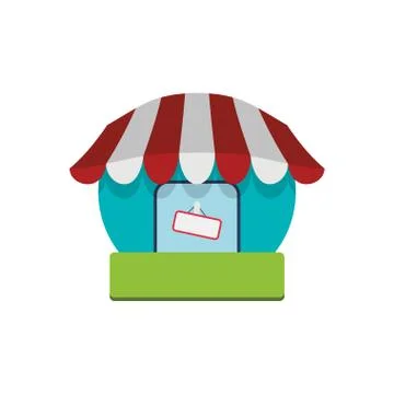 Store shop building Ilustración de archivo