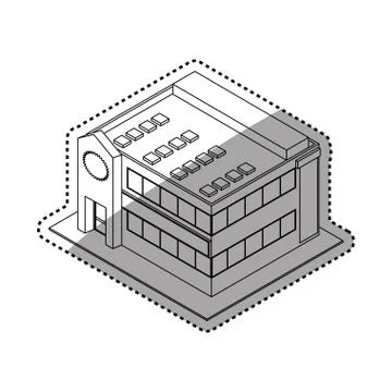 Store shop building Ilustración de archivo