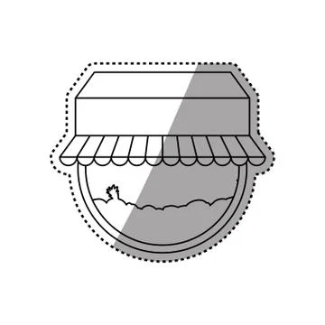 Store shop building Ilustración de archivo