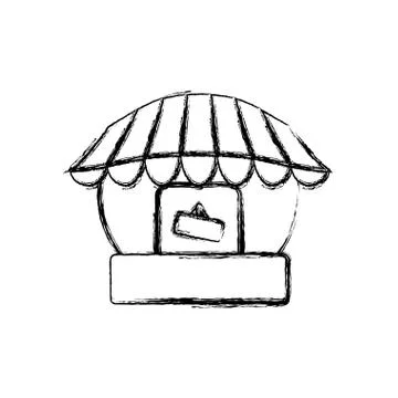 Store shop building Ilustración de archivo