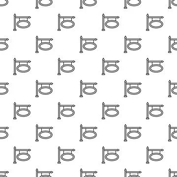 Store sign pattern creating a seamless background design Stock Illustration