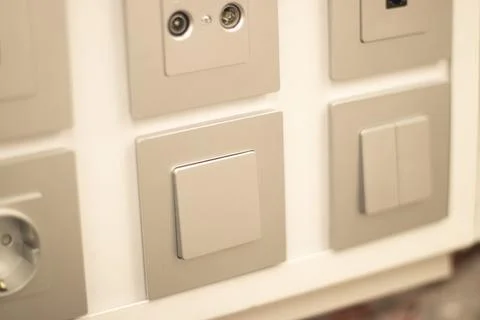 Store socket switch display Stock Photos