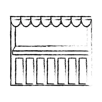 Store stand icon image Illustrazione stock