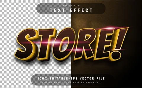 Store text effect editable Stock Illustration