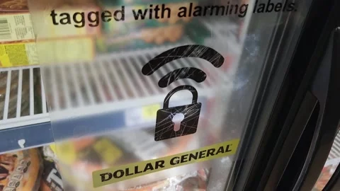 This Store Utilizes Anti-Theft System Select Merchandise is Tagged Stock Footage 246333842