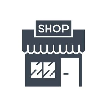 Store Vector Glyph Icon Stock Illustration