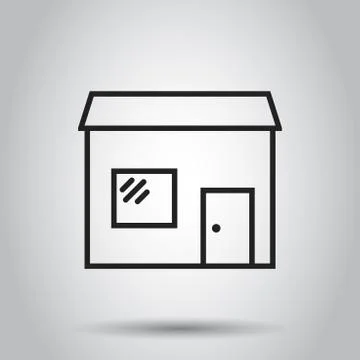 Store vector icon. Shop build illustration. Business concept simple flat pict Ilustración de archivo