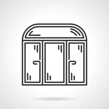 Store window black vector icon Ilustración de archivo