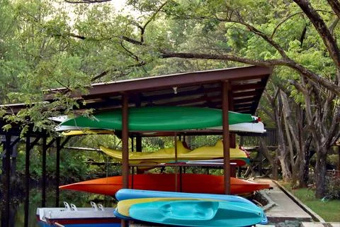 Stored canoe Stock Photos