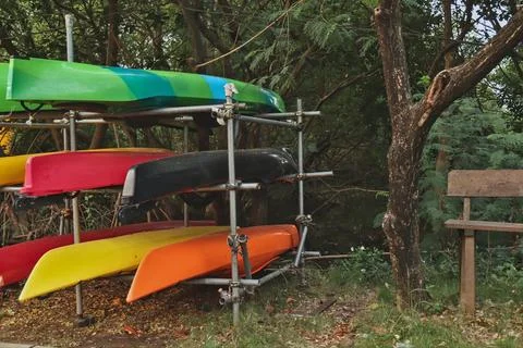 Stored canoe Stock Photos
