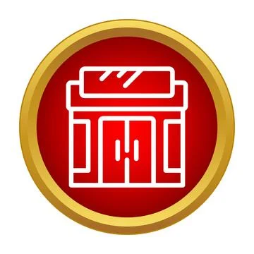 Storefront building icon representing retail business commerce Ilustración de archivo