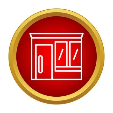 Storefront building icon representing retail business concept Ilustración de archivo