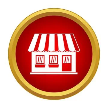 Storefront building icon representing shopping and commerce Ilustración de archivo