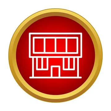 Storefront building vector icon for retail business concept Ilustración de archivo