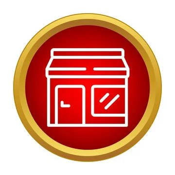 Storefront building vector icon for shops and marketplace Ilustración de archivo