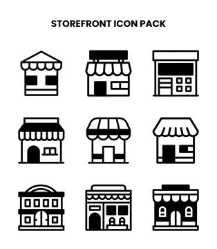 Storefront DuoTone Collection Icons Pack Ilustración de archivo