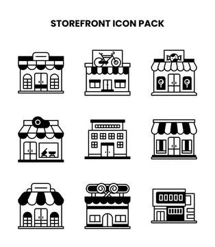 Storefront DuoTone Icons Pack Ilustración de archivo