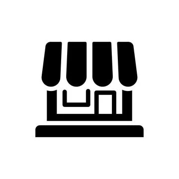 Storefront icon logo design template isolated illustration Stock Illustration