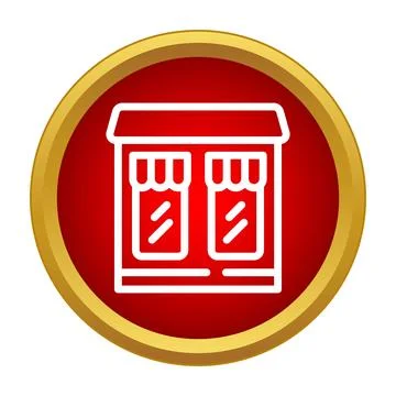 Storefront icon representing retail shop business e commerce Stock Illustration