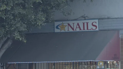 Storefront, Nail Shop Stock Footage 101437056