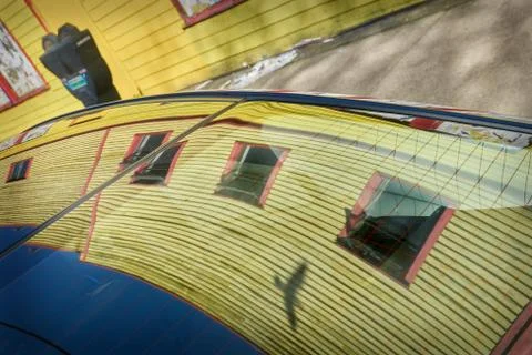 Storefront Reflection 스톡 사진