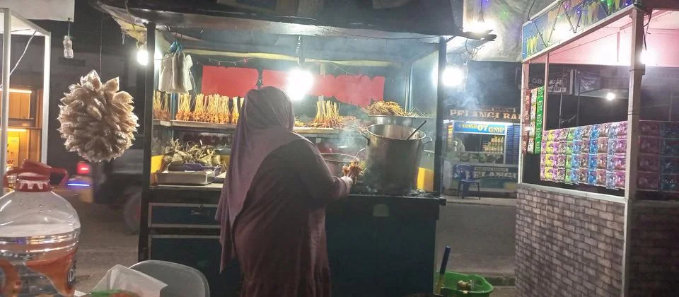 Storefront satay Stock Photos