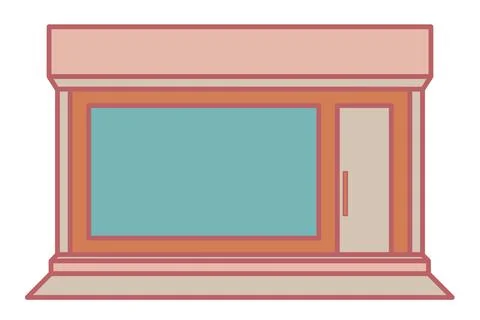Storefront Shop With Copy Space Vector Stock Illustration