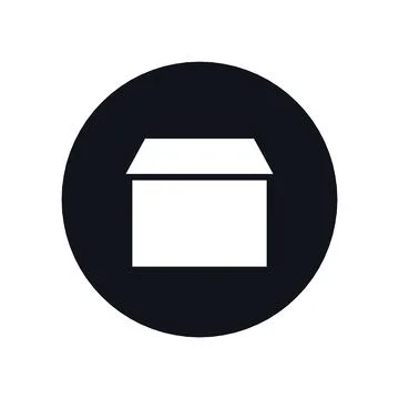 Storefront Shop Icon Black Circle Button Business Finance Symbol Vector Stock Illustration