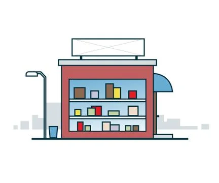 Storefront on the street Stock Illustration
