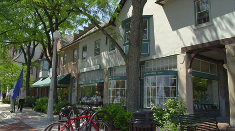 Storefronts in Lake Forest, IL Stock Footage 35277112