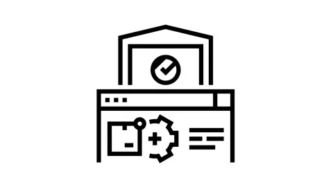 Storehouse logistics process line icon animation Vídeos de archivo 164281708
