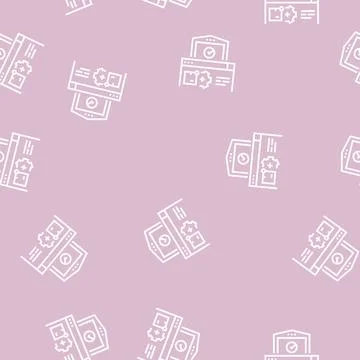 Storehouse logistics process line seamless pattern Stock Illustration