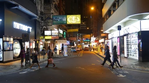 Stores in Hong Kong Stock-Footage 108539796