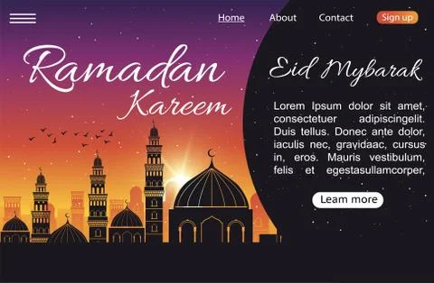 Stories and square posts set with Islamic Ramadan. Stock Illustration