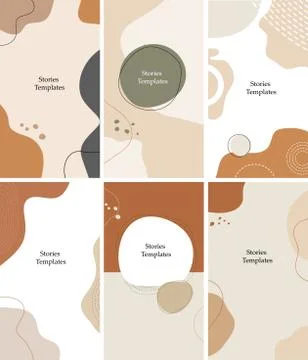 Stories templates. Abstract composition. A set of backgrounds. V Stock Illustration