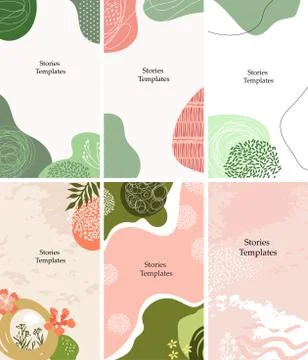 Stories templates. Abstract composition. A set of backgrounds. V Stock Illustration