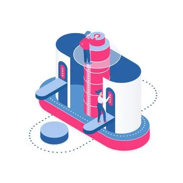 Storing big data server company information イラスト素材