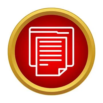 Storing business documents in folder icon concept Stock Illustration