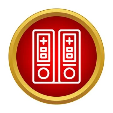 Storing business documents in office binders icon Stock Illustration